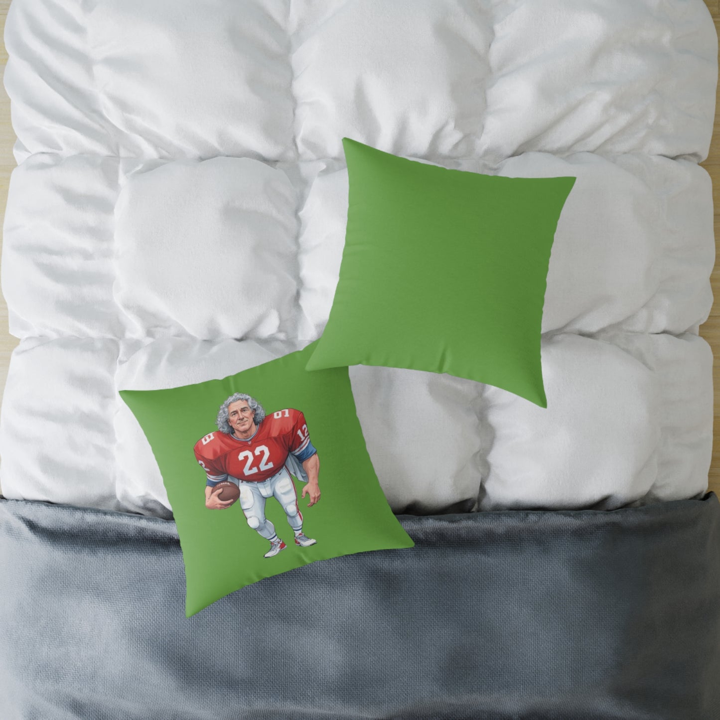 American Football Square Poly Canvas Pillow