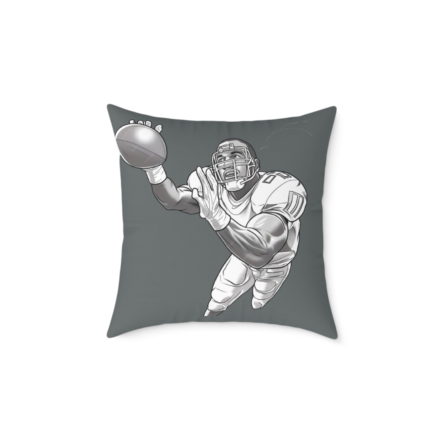 American Football Square Poly Canvas Pillow