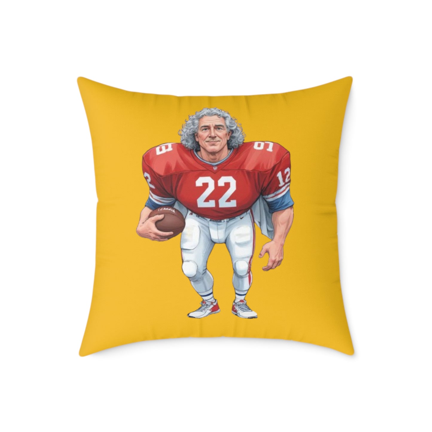 American Football Square Poly Canvas Pillow