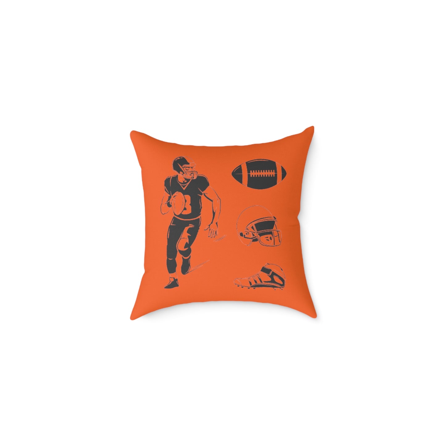 American Football Square Poly Canvas Pillow