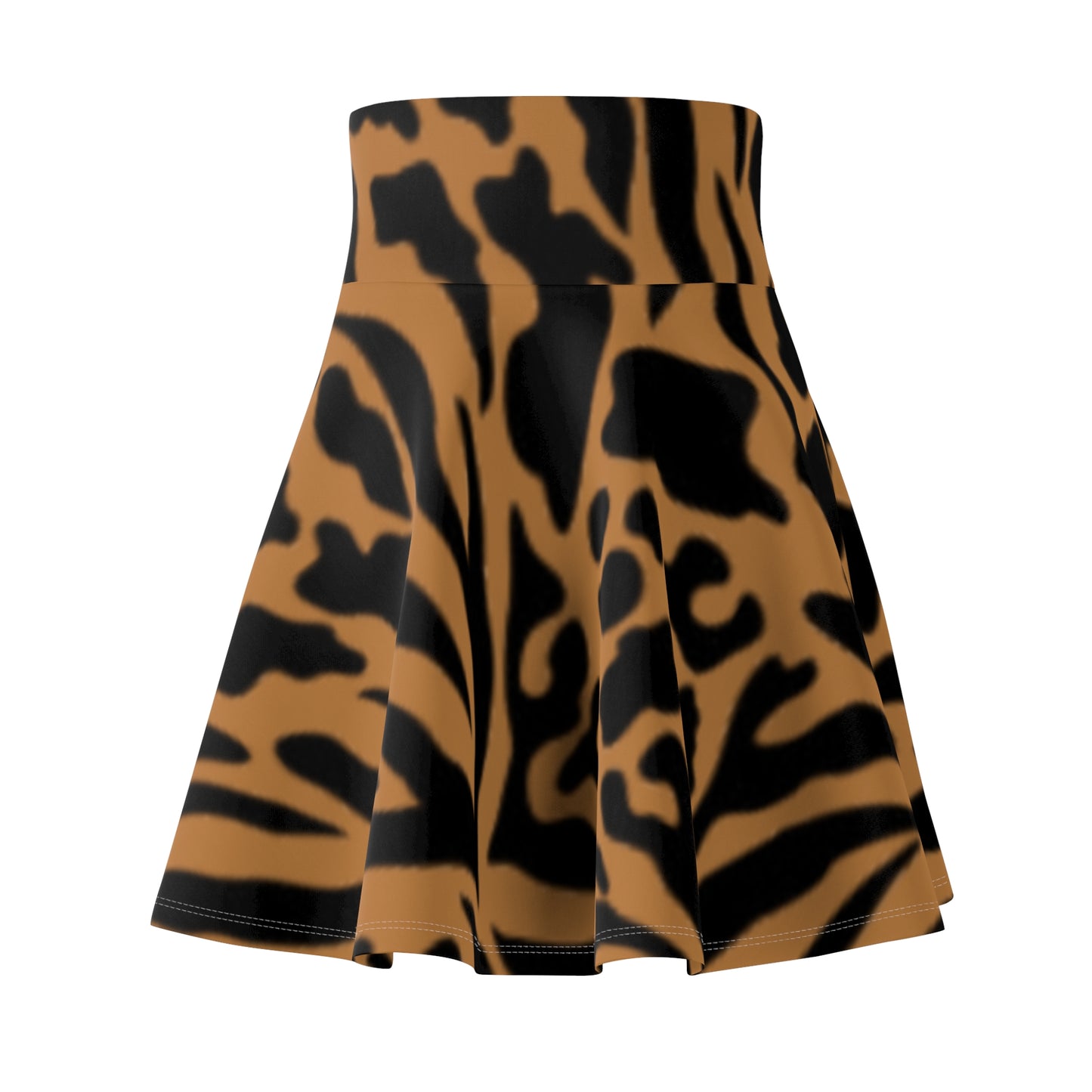 Zebra Print Women's Skater Skirt - Boho Chic Style for Spring & Summer