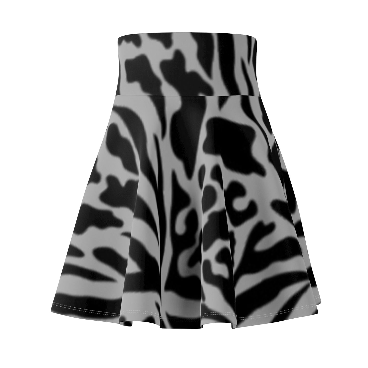 Zebra Print Women's Skater Skirt - Boho Chic Style for Spring & Summer