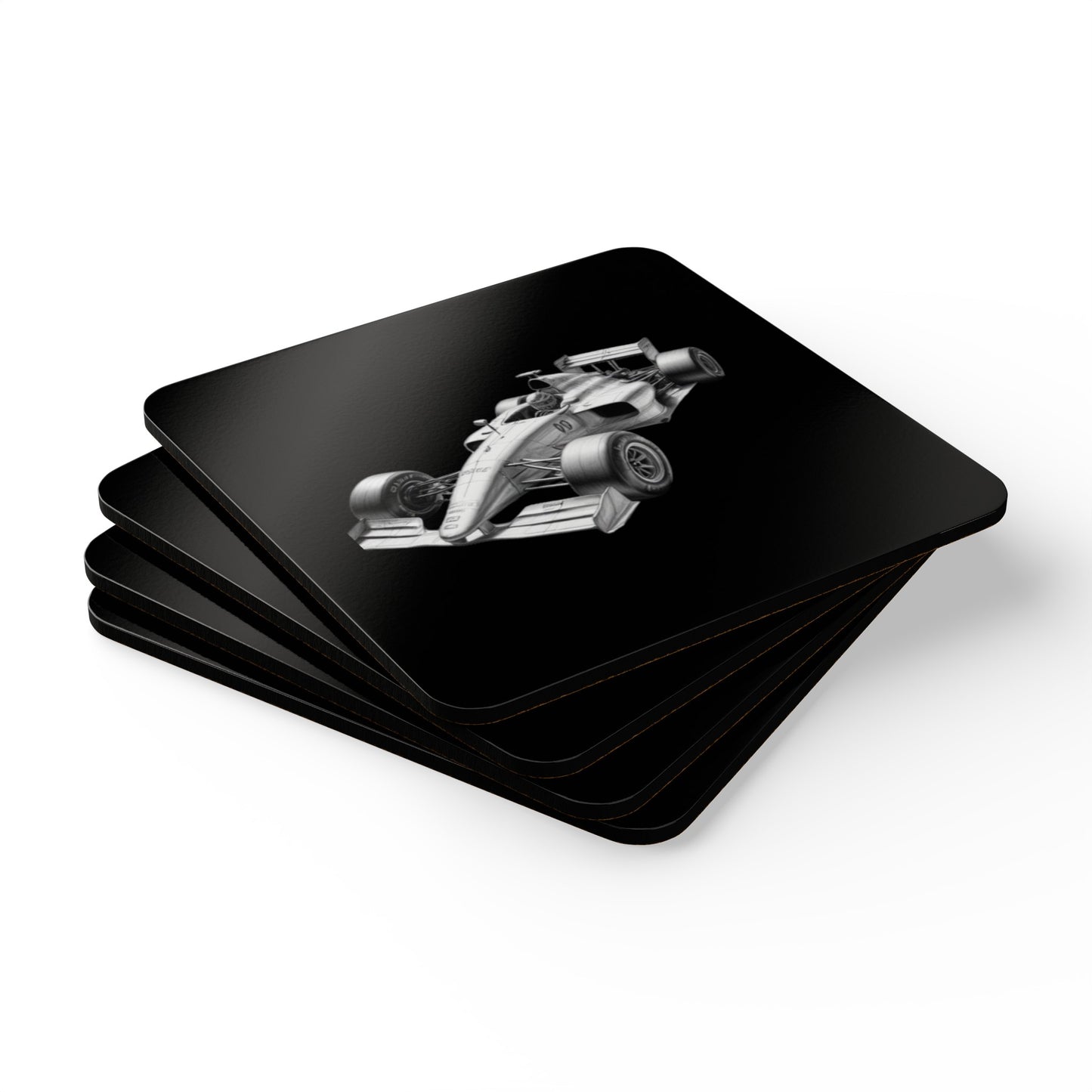 Racing Car  Corkwood Coaster Set
