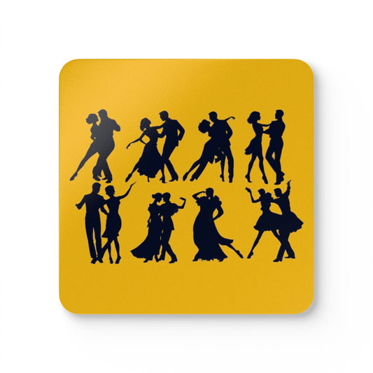 Ice Skating Corkwood Coaster Set