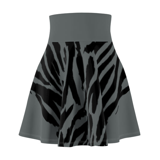 Zebra Print Women's Skater Skirt - Boho Chic Style for Spring & Summer