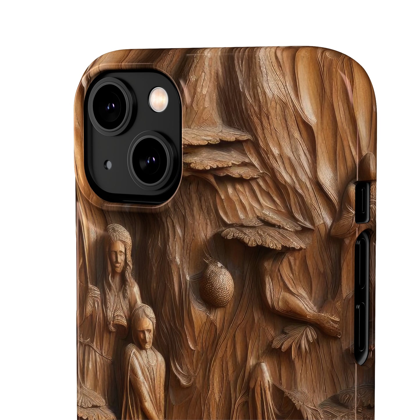 Biblical , Spiritual Carved Wood Phone cover Snap Cases .