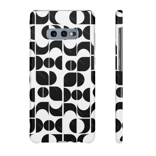 Black And White Pattern Pattern Snap Cases