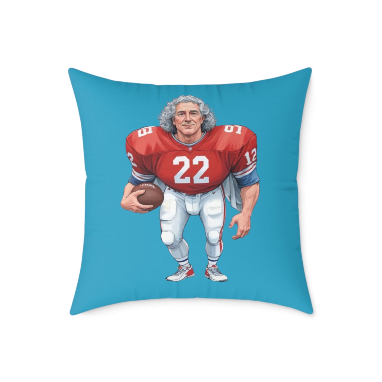 American Football Square Poly Canvas Pillow