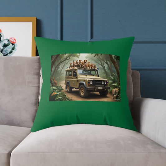 Safari Square Poly Canvas Pillow