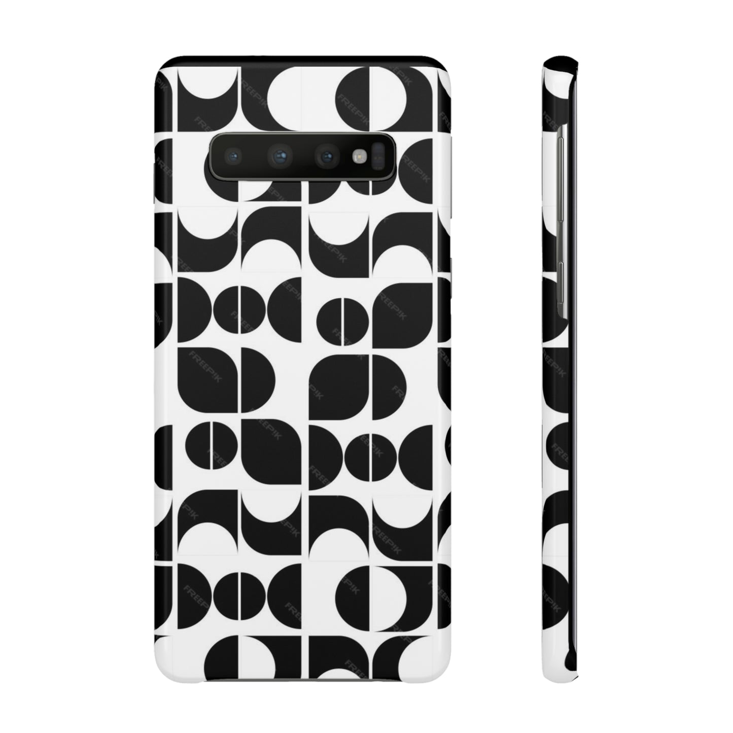 Black And White Pattern Pattern Snap Cases