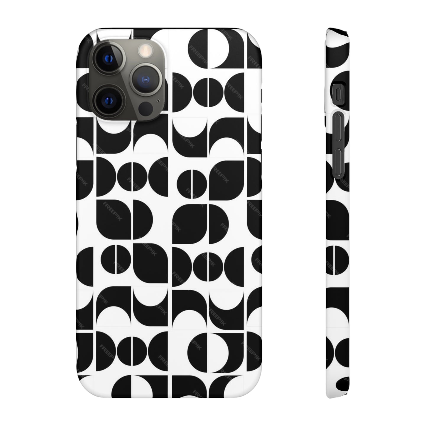Black And White Pattern Pattern Snap Cases