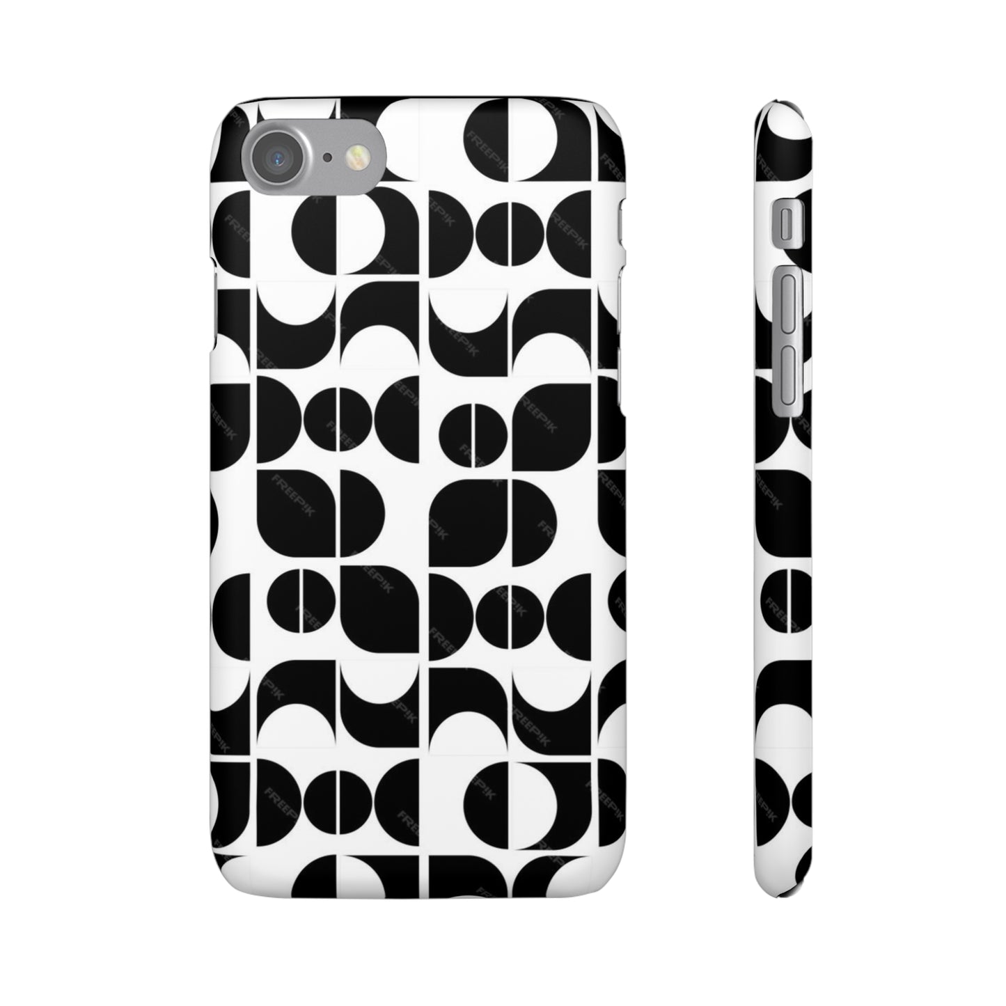 Black And White Pattern Pattern Snap Cases