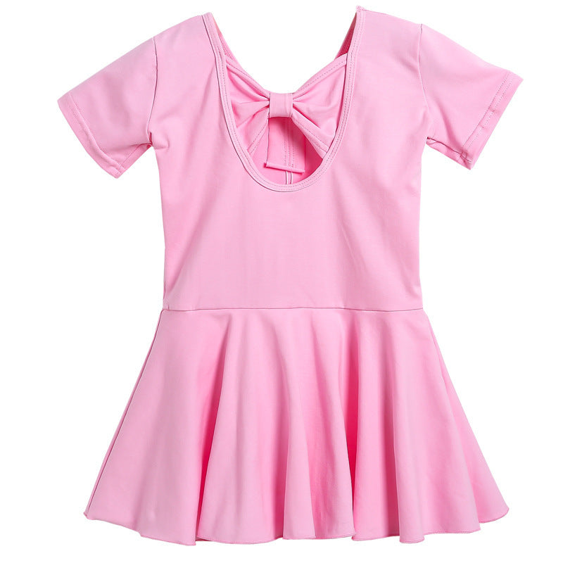 Children Dance Clothing Summer Short-sleeved Girls Dance Skirt Children