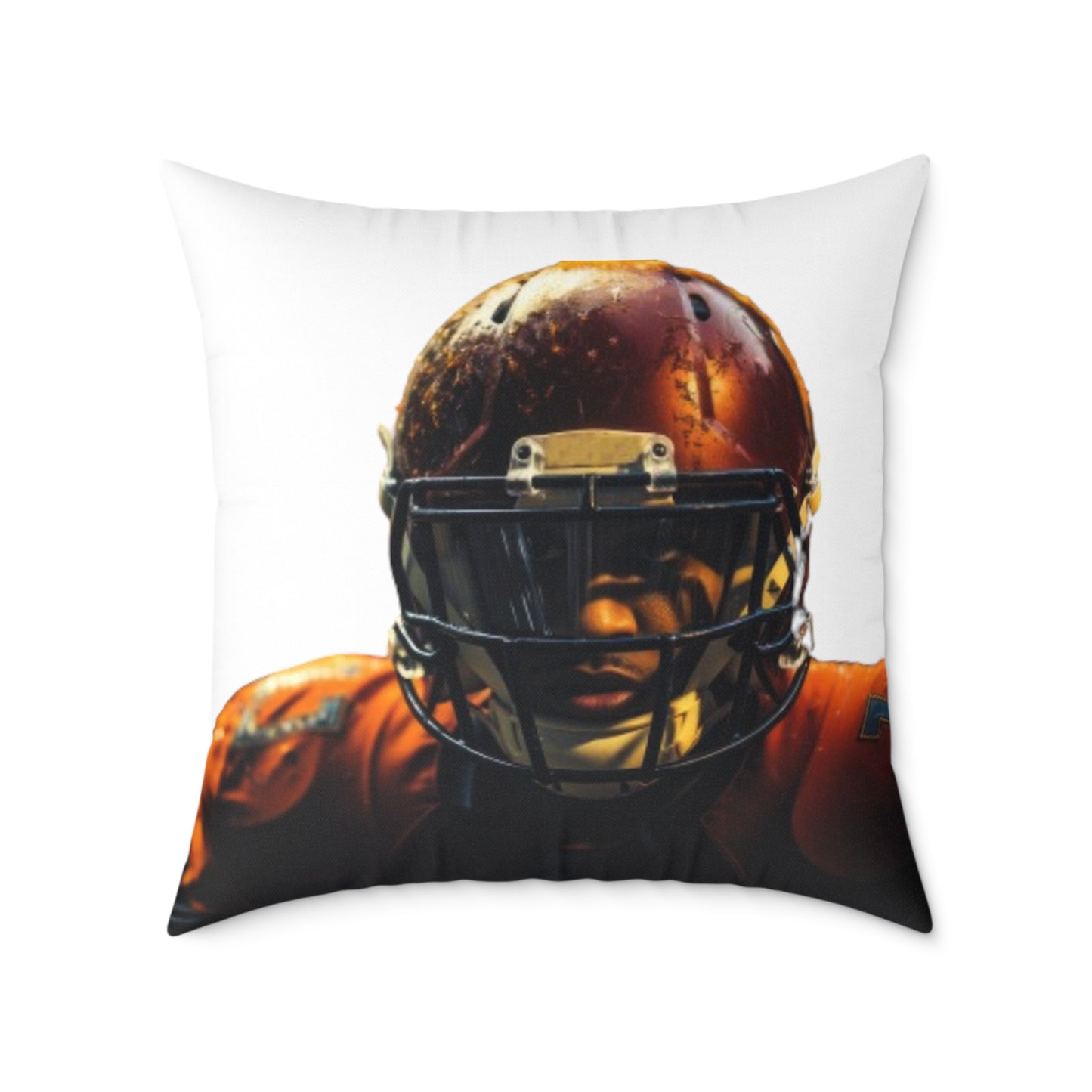 American Football Square Poly Canvas Pillow