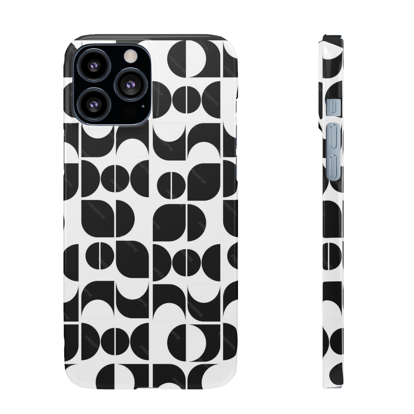 Black And White Pattern Pattern Snap Cases