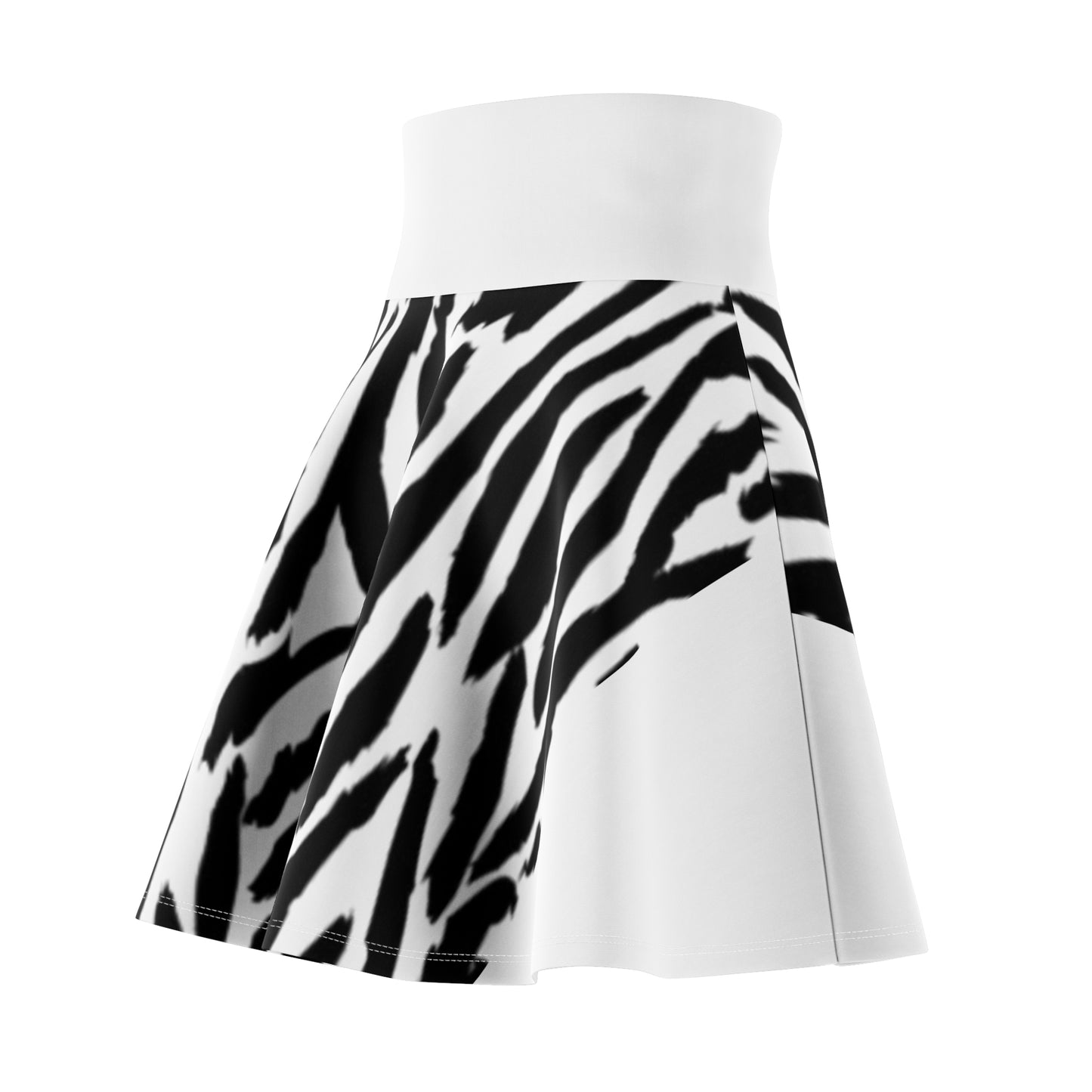Zebra Print Women's Skater Skirt - Boho Chic Style for Spring & Summer