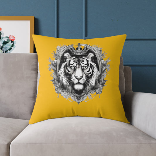 Tiger Square Poly Canvas Pillow