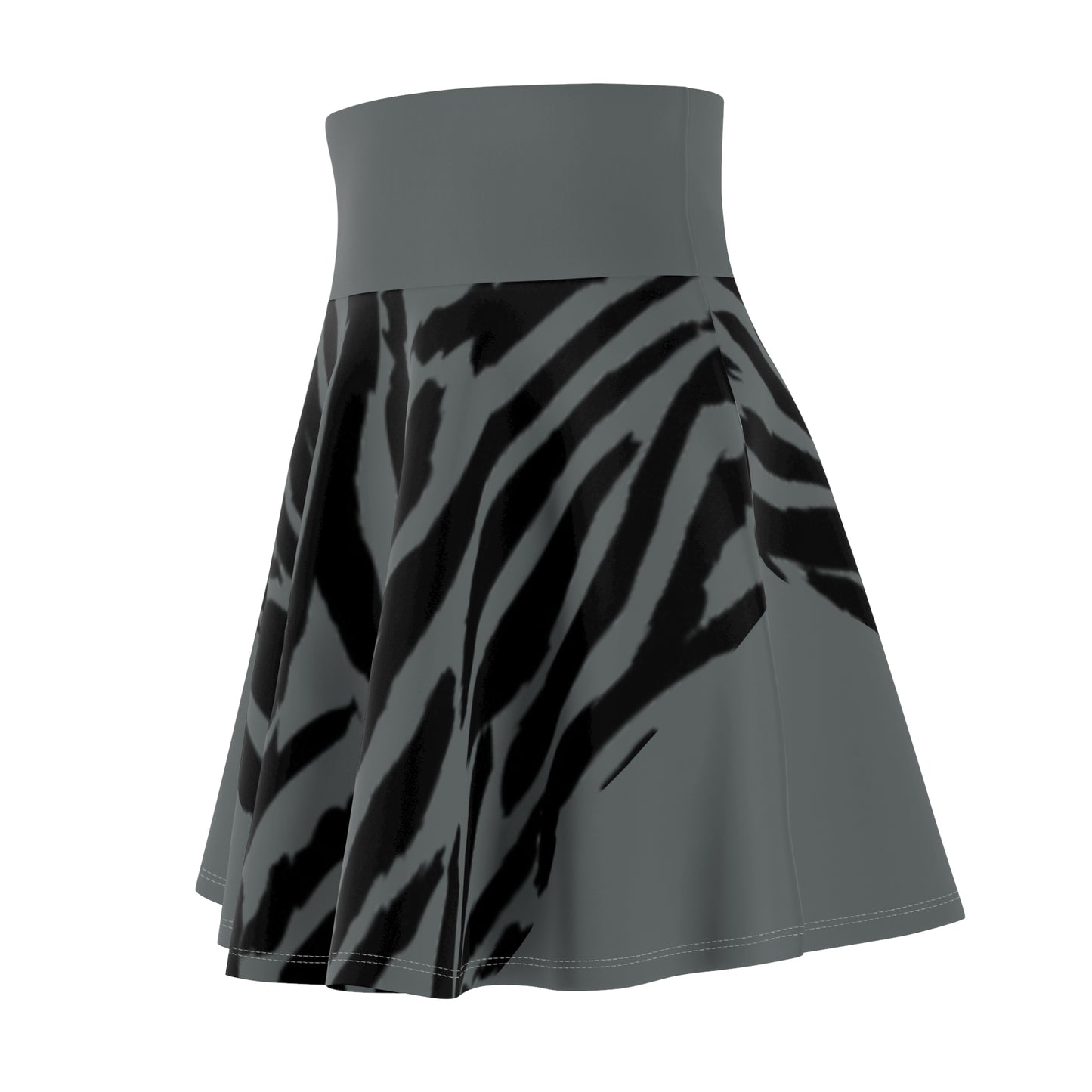 Zebra Print Women's Skater Skirt - Boho Chic Style for Spring & Summer