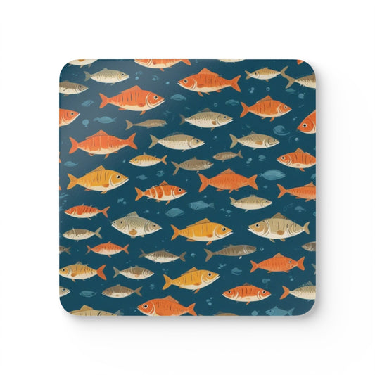 Fish Corkwood Coaster Set