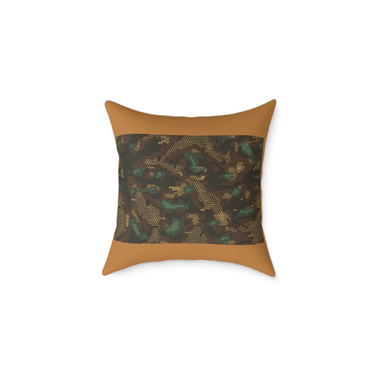 Army Square Poly Canvas Pillow