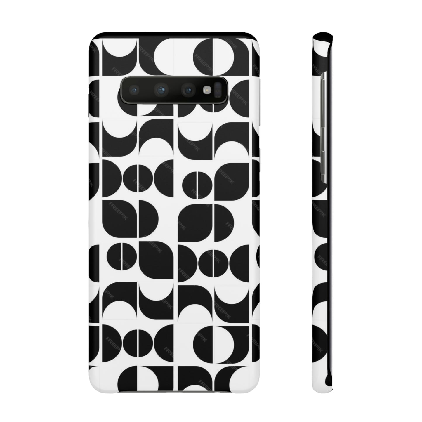 Black And White Pattern Pattern Snap Cases
