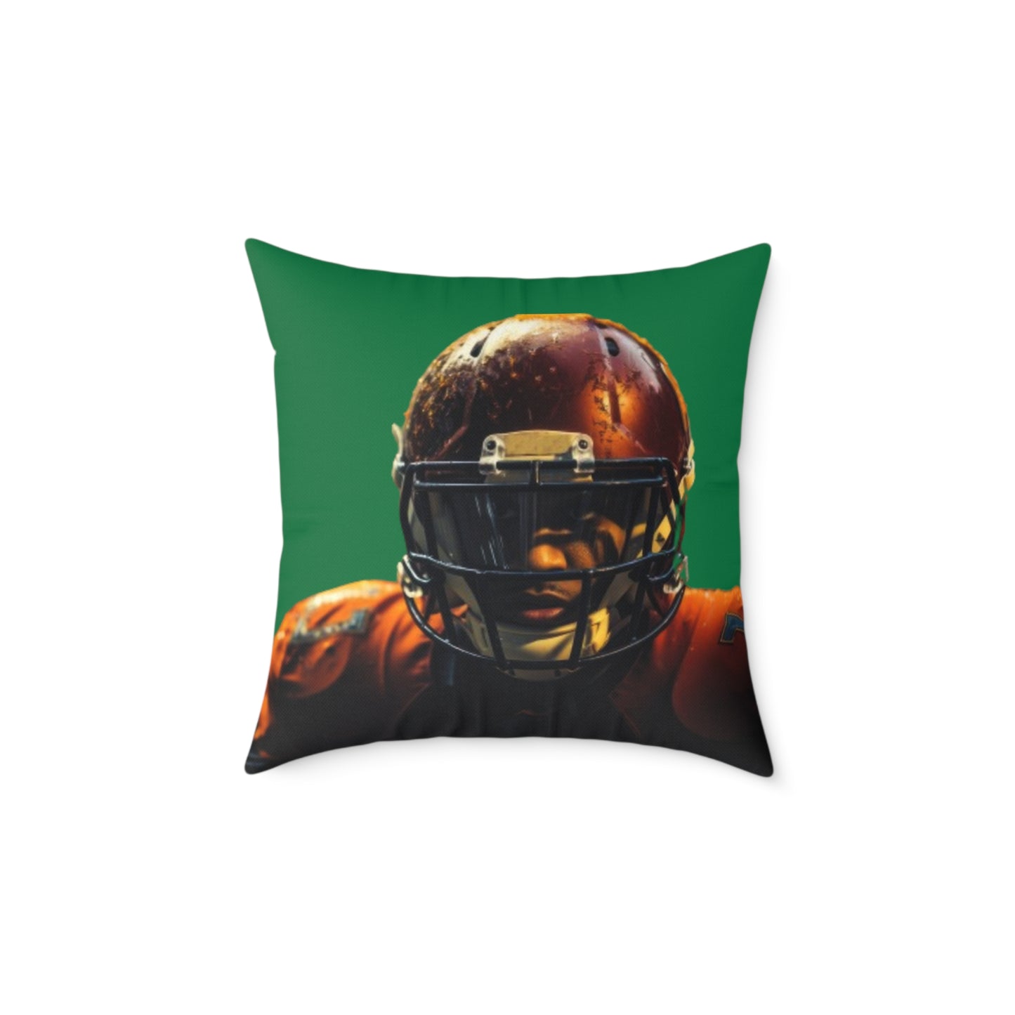American Football Square Poly Canvas Pillow