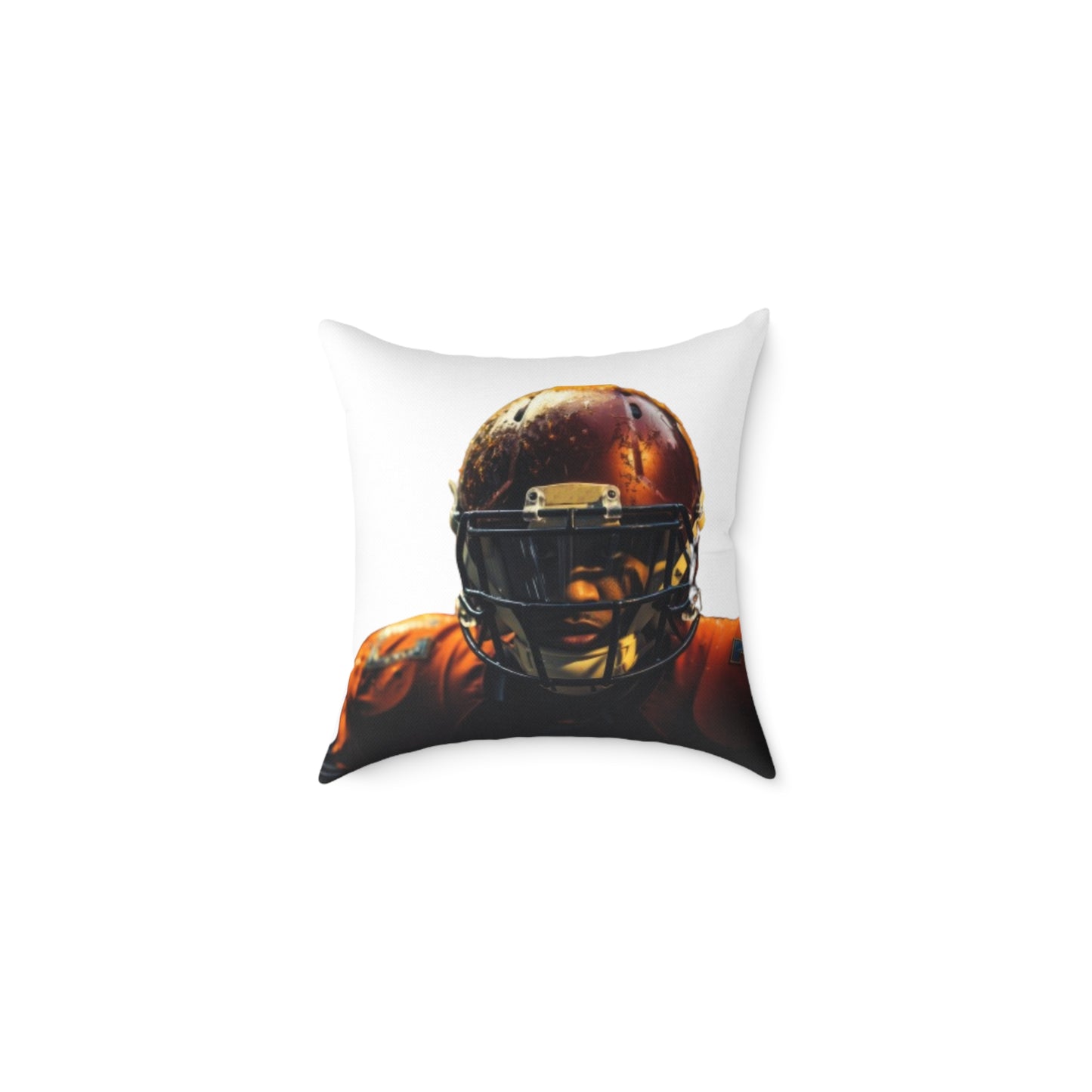 American Football Square Poly Canvas Pillow