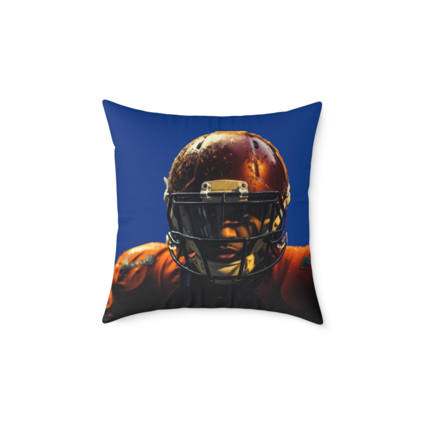 American Football Square Poly Canvas Pillow