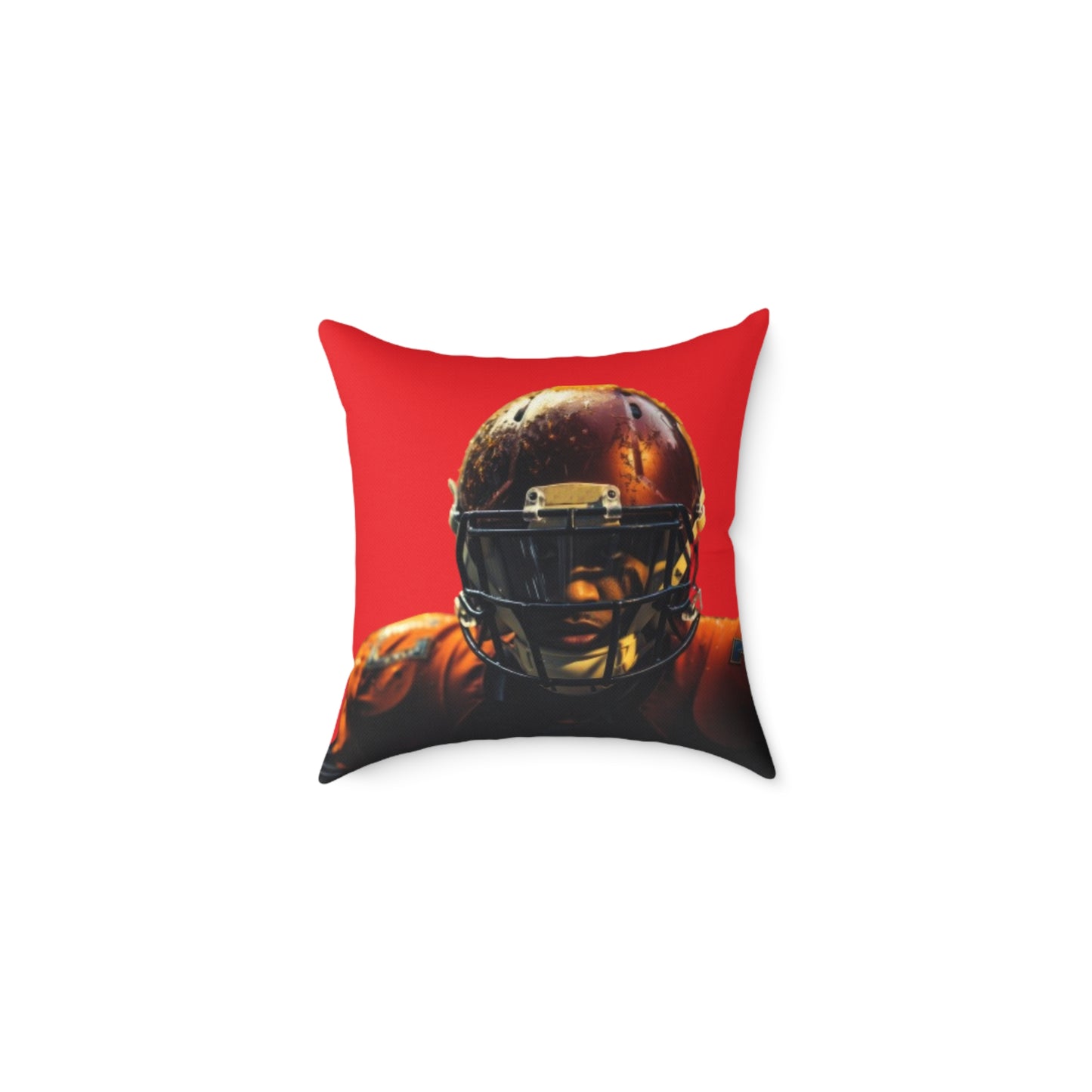 American Football Square Poly Canvas Pillow