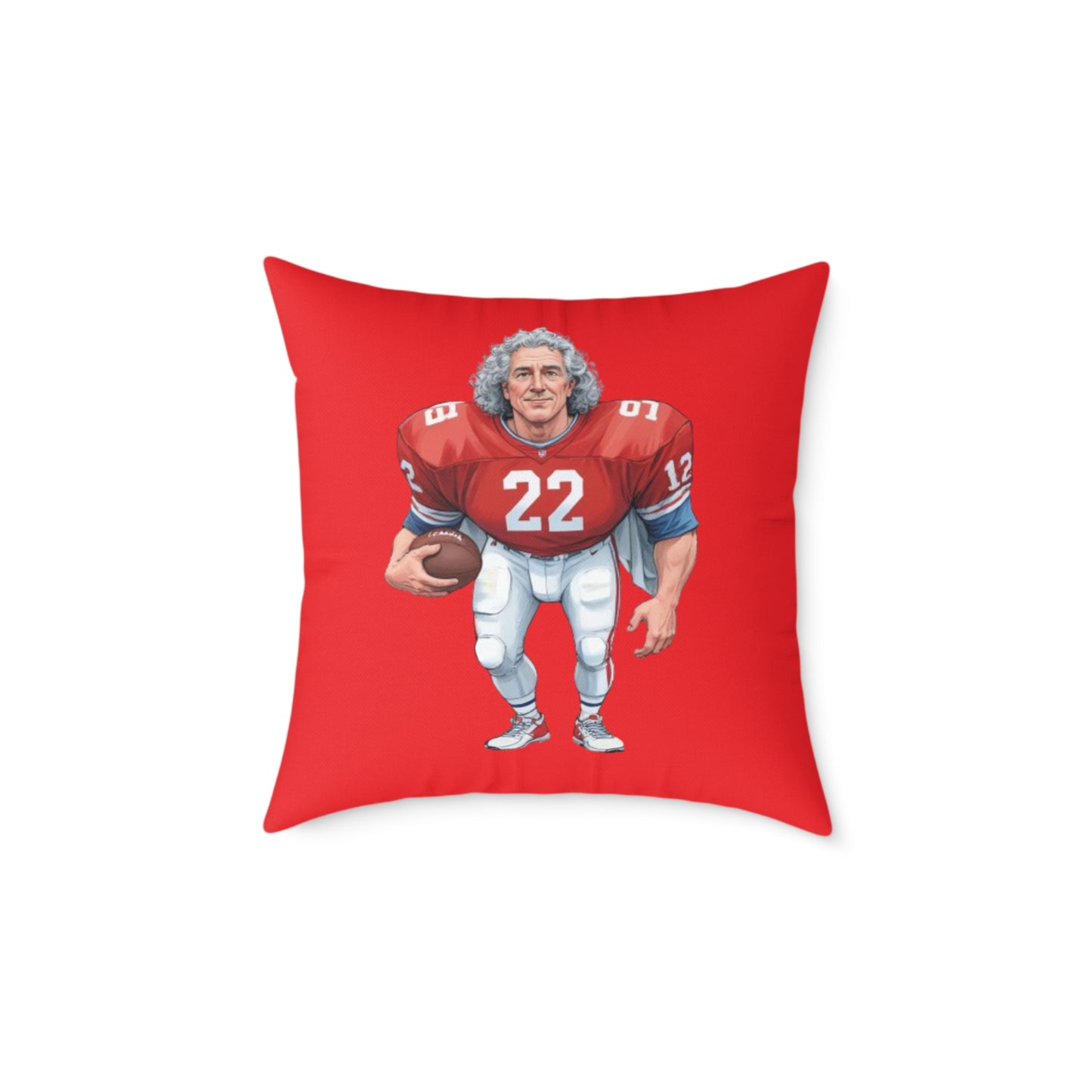 American Football Square Poly Canvas Pillow