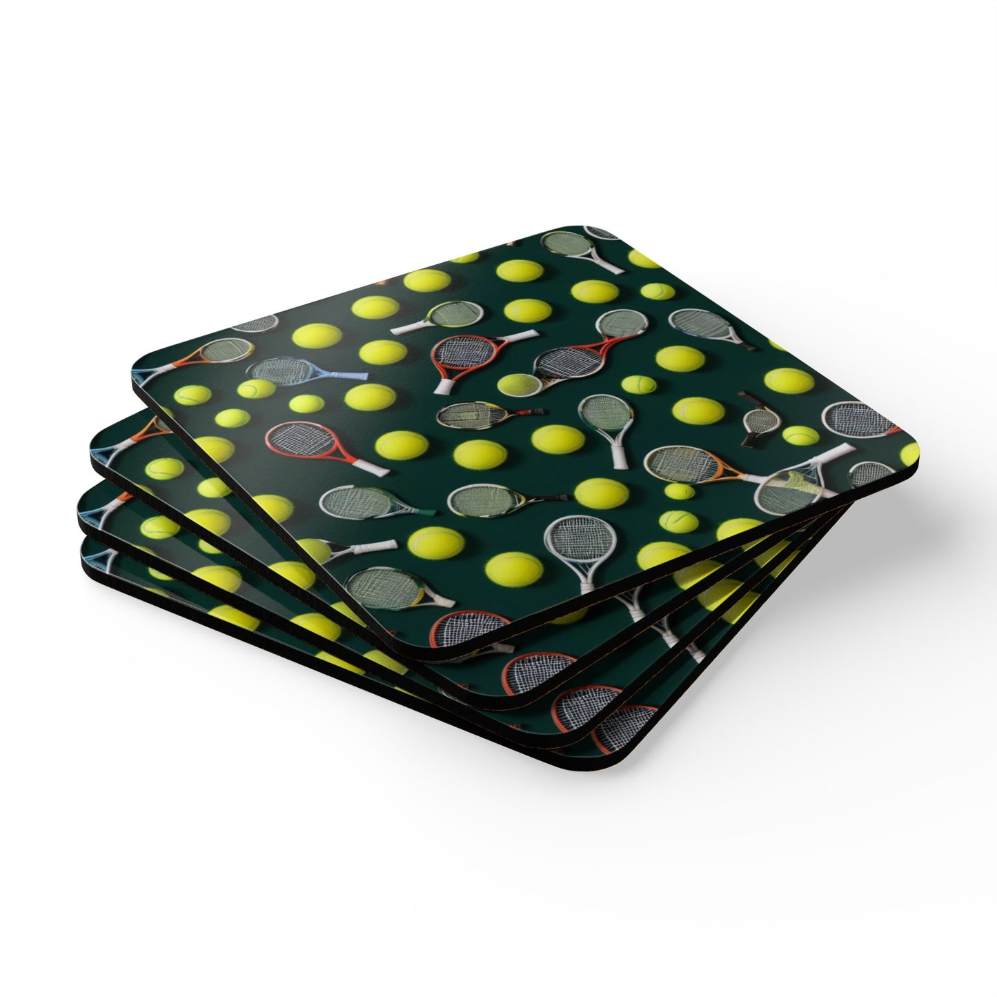 Tennis Corkwood Coaster Set