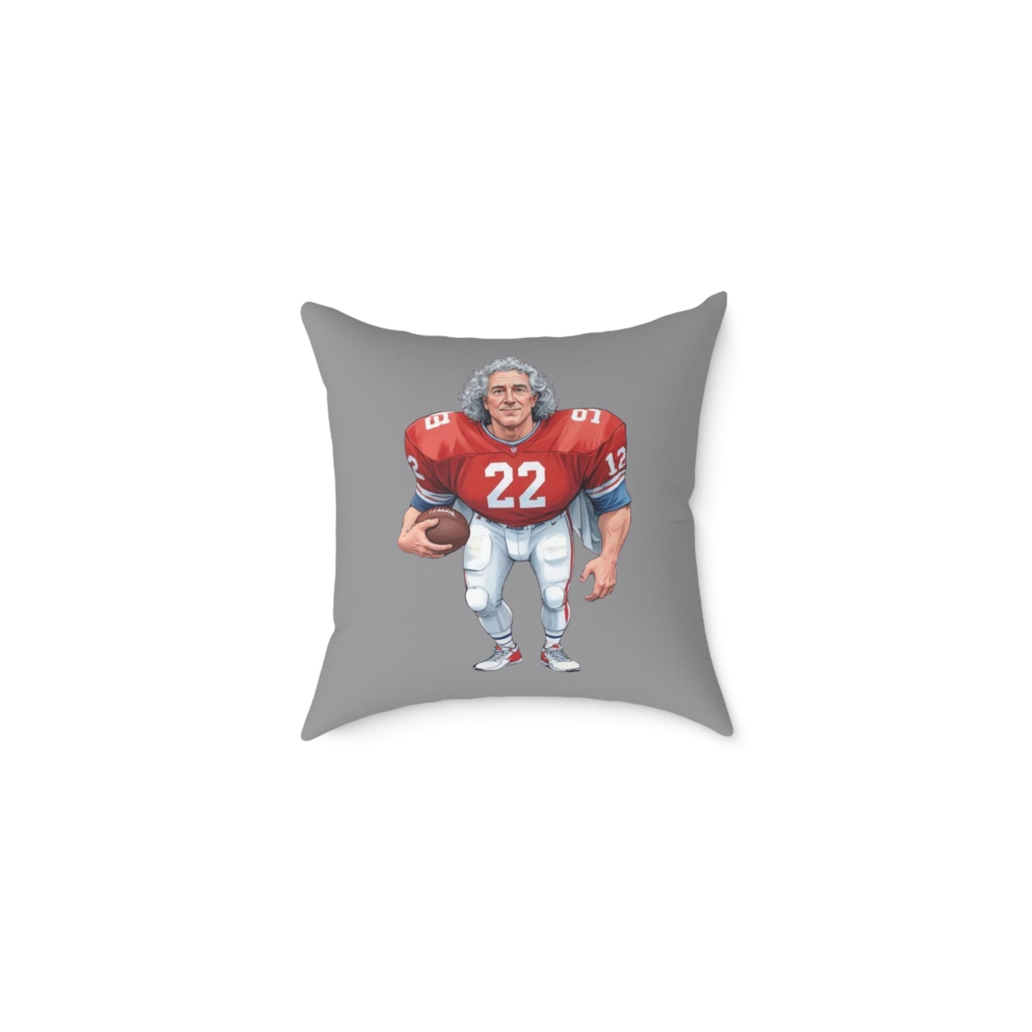 American Football Square Poly Canvas Pillow
