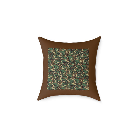 Army Square Poly Canvas Pillow