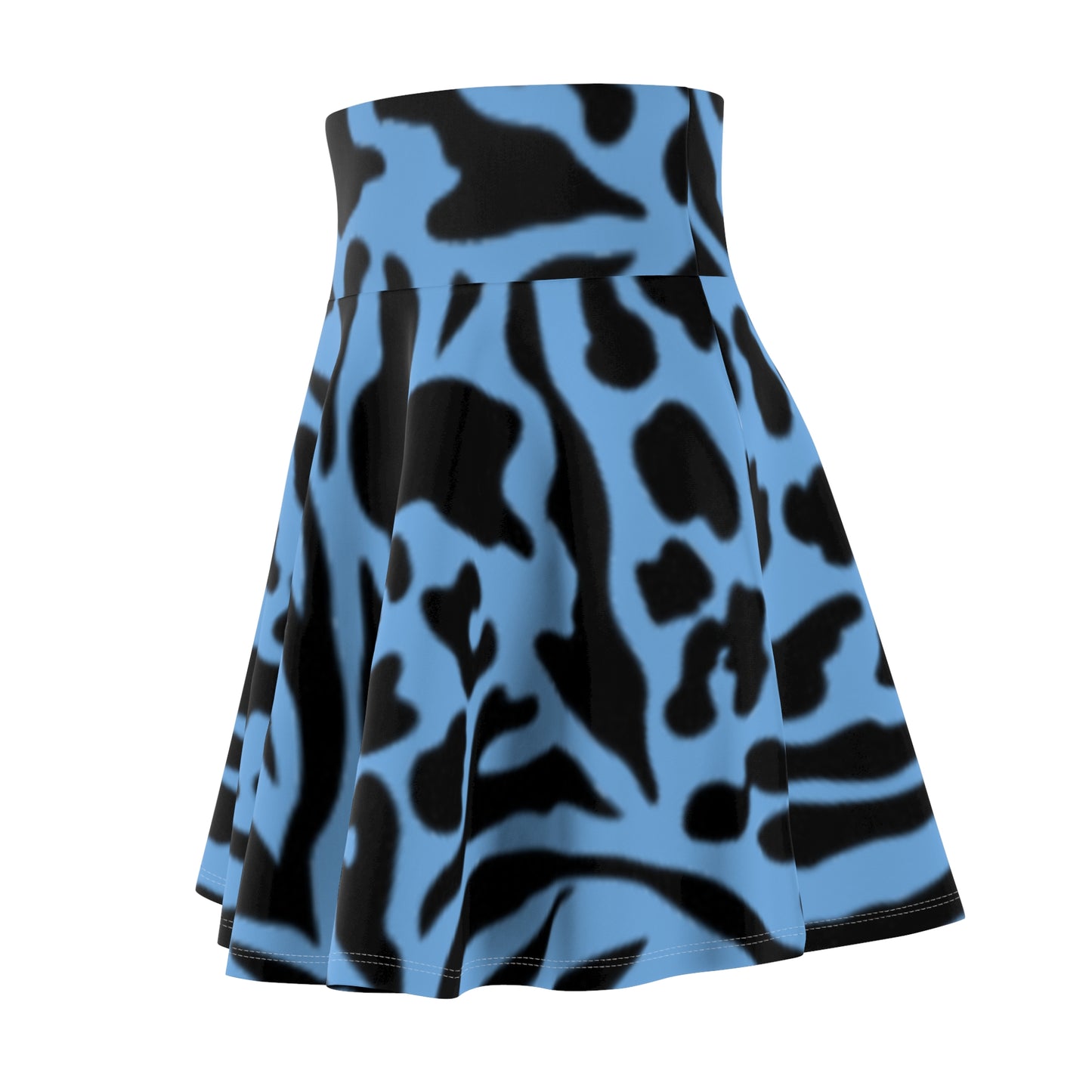 Zebra Print Women's Skater Skirt - Boho Chic Style for Spring & Summer
