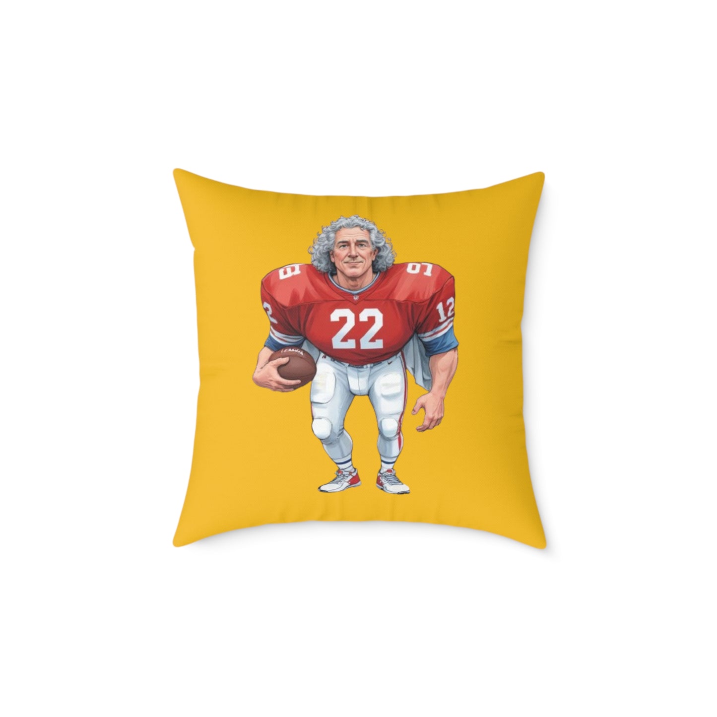 American Football Square Poly Canvas Pillow
