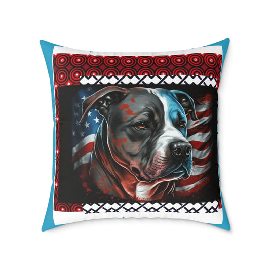 American terrier Square Poly Canvas Pillow