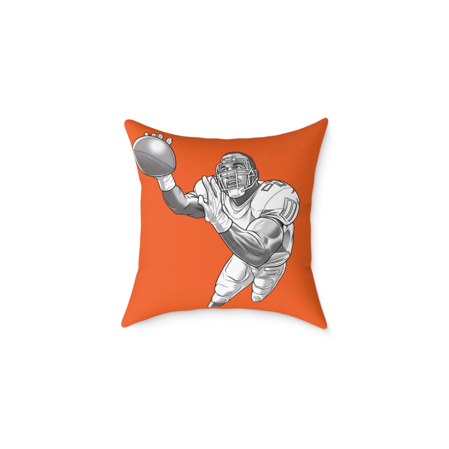 American Football Square Poly Canvas Pillow