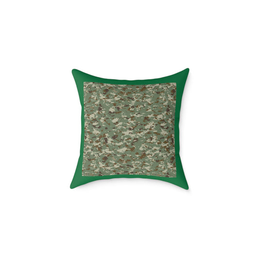 Army Square Poly Canvas Pillow