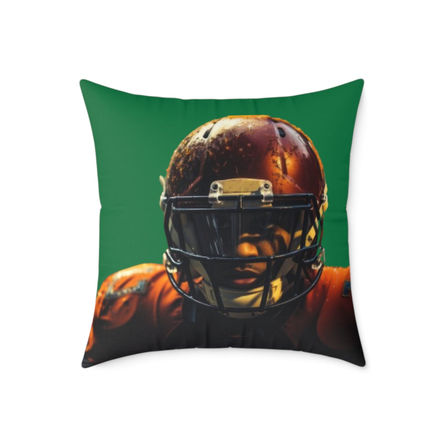 American Football Square Poly Canvas Pillow