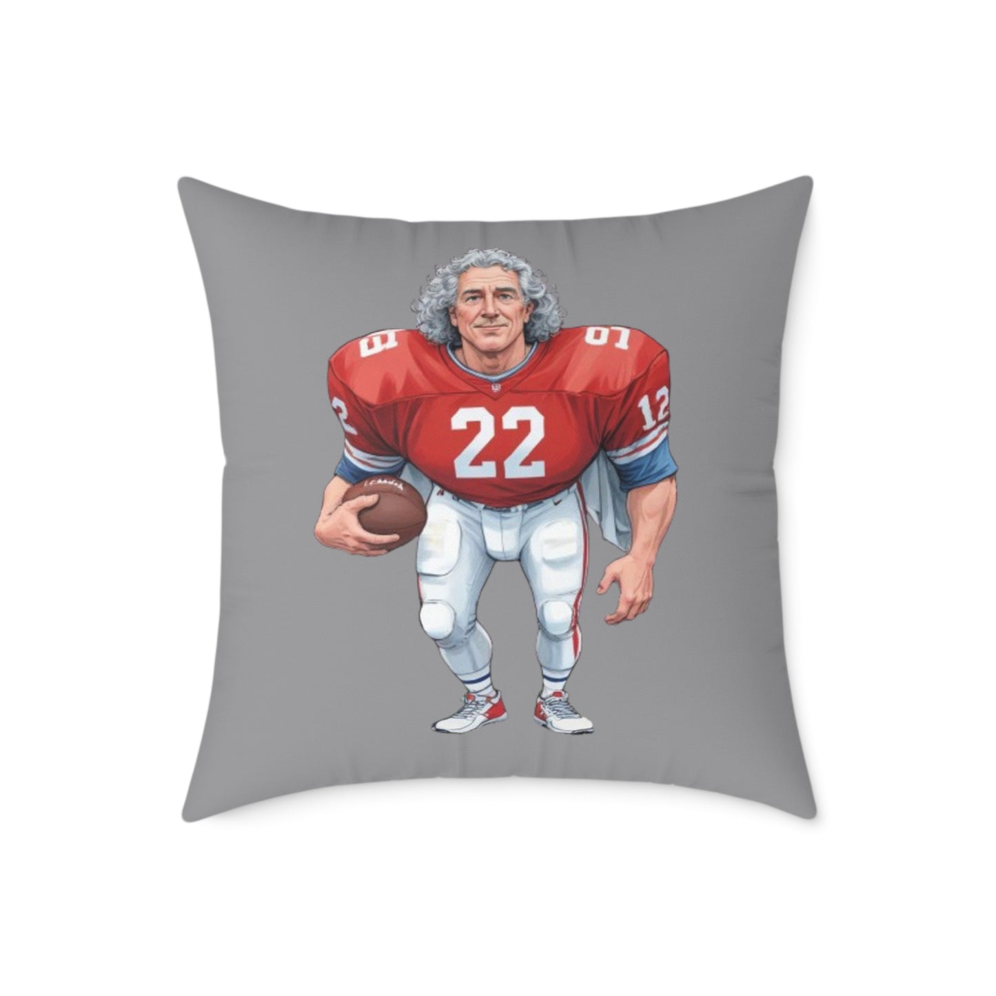 American Football Square Poly Canvas Pillow