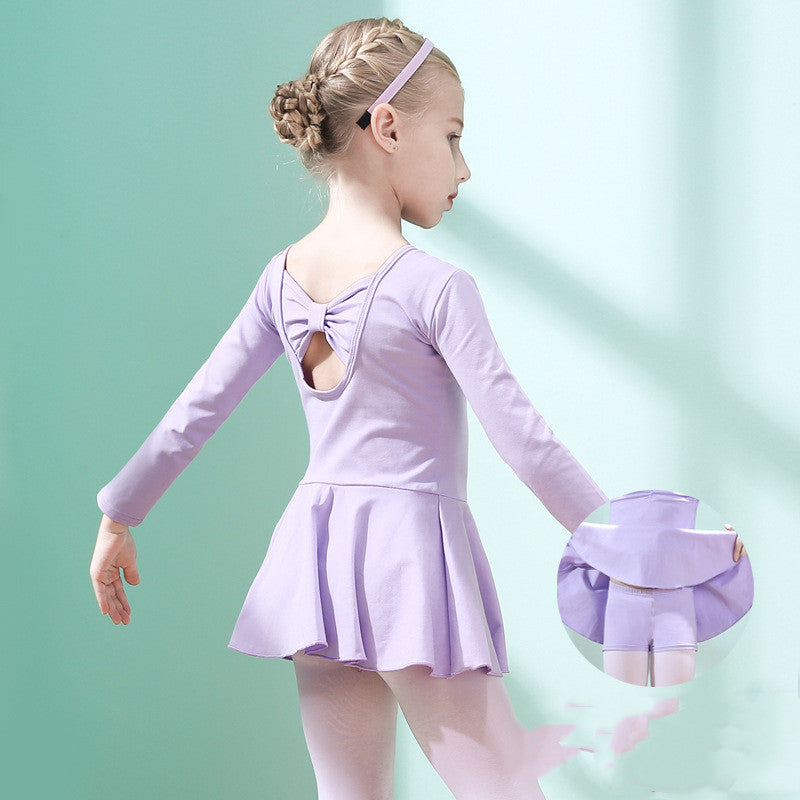 Children Dance Clothing Summer Short-sleeved Girls Dance Skirt Children