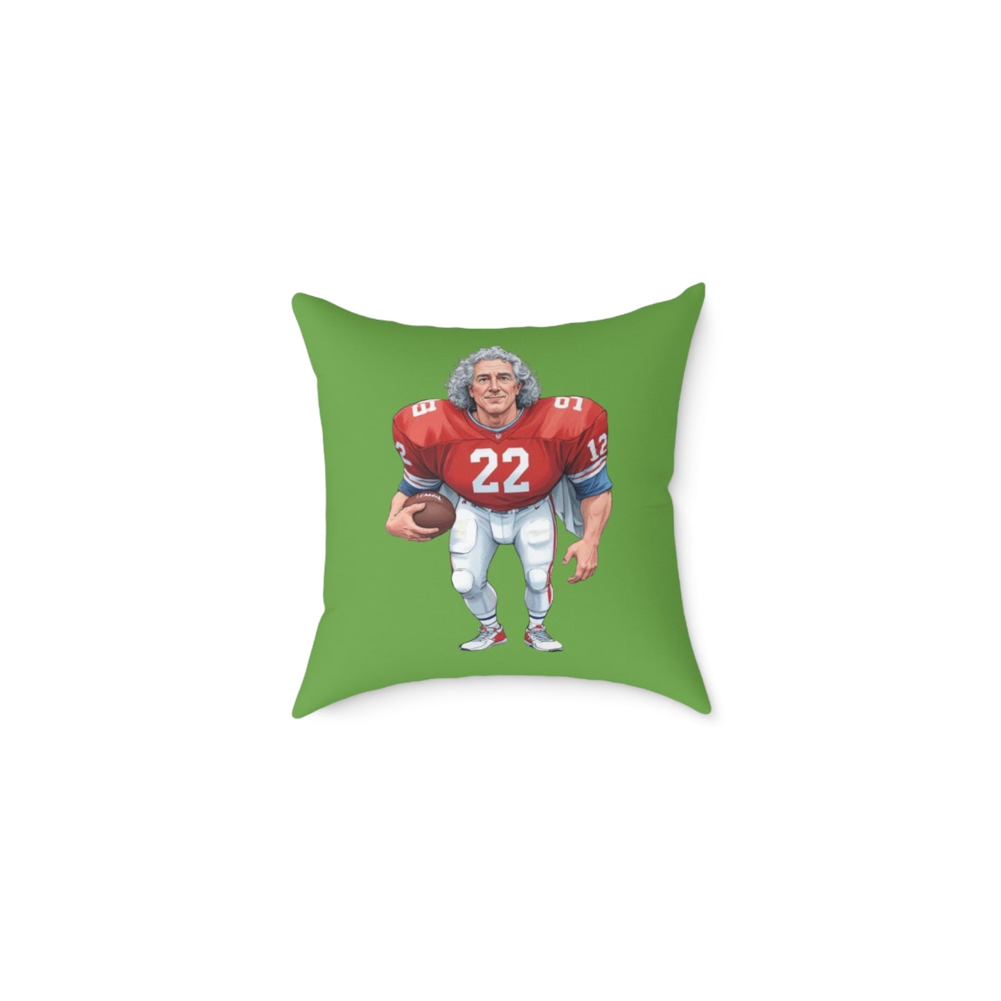 American Football Square Poly Canvas Pillow