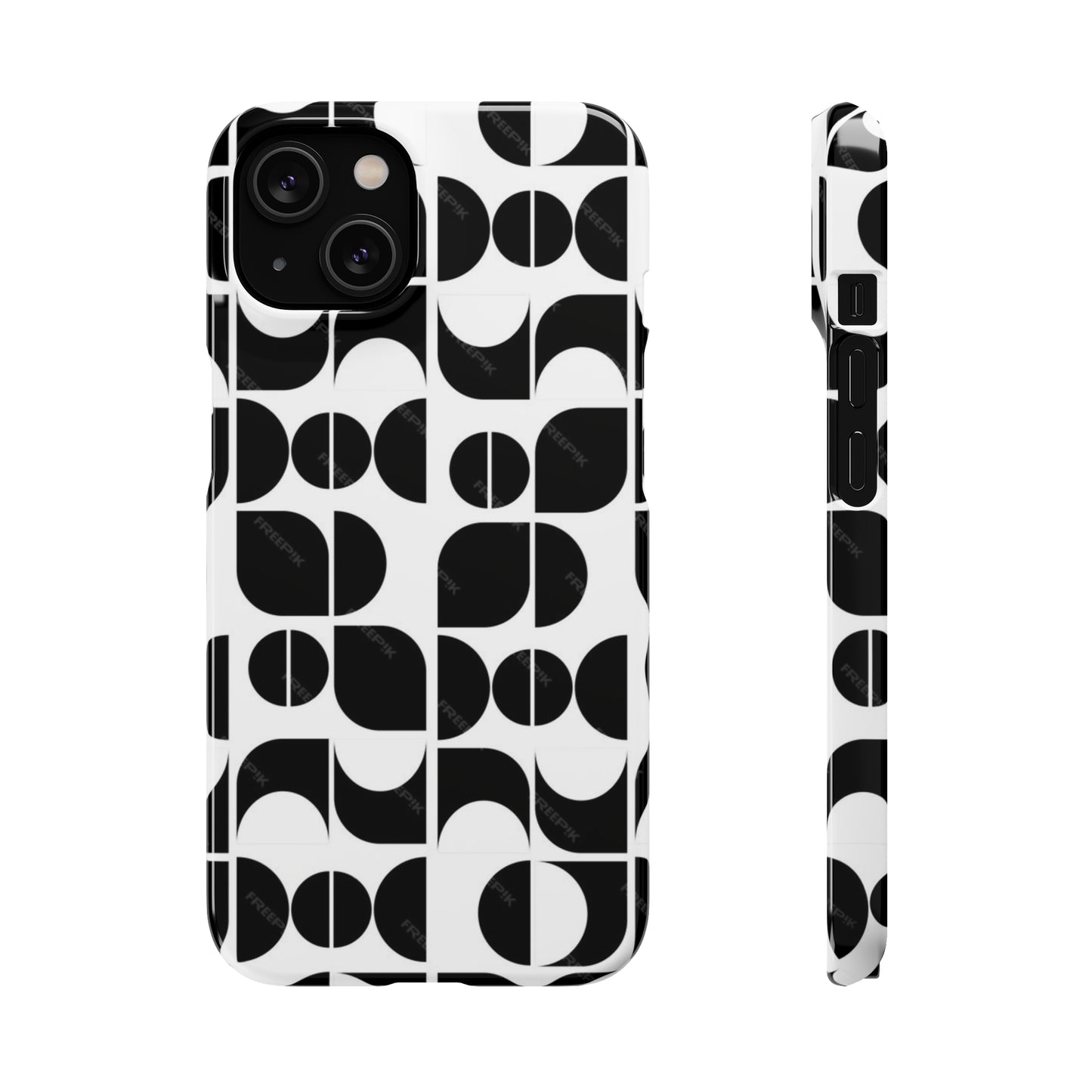 Black And White Pattern Pattern Snap Cases
