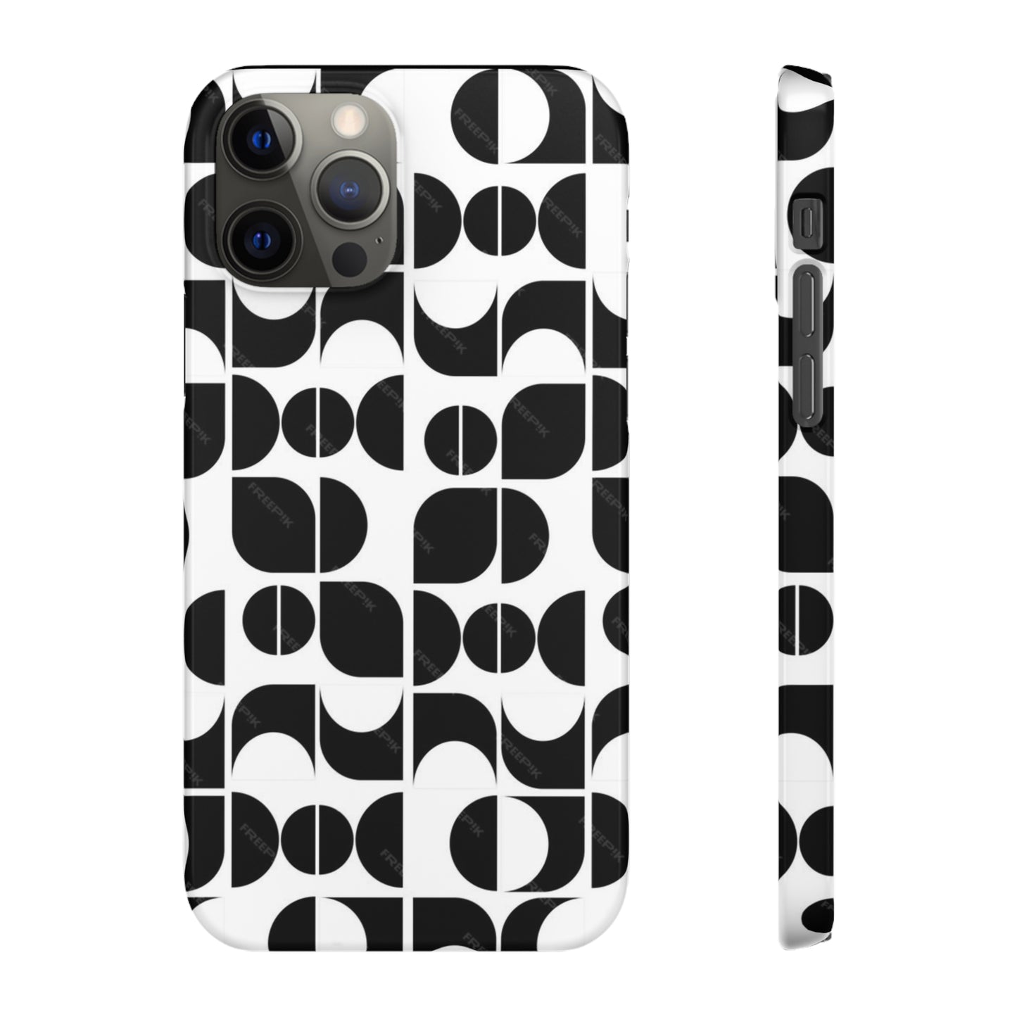 Black And White Pattern Pattern Snap Cases