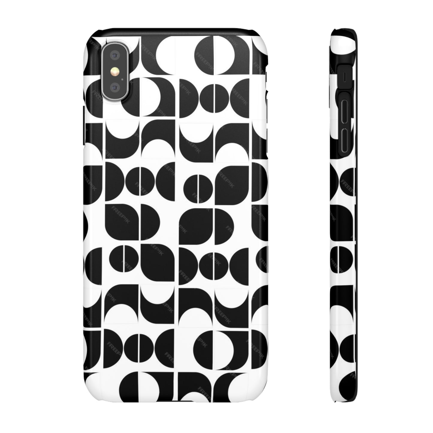 Black And White Pattern Pattern Snap Cases