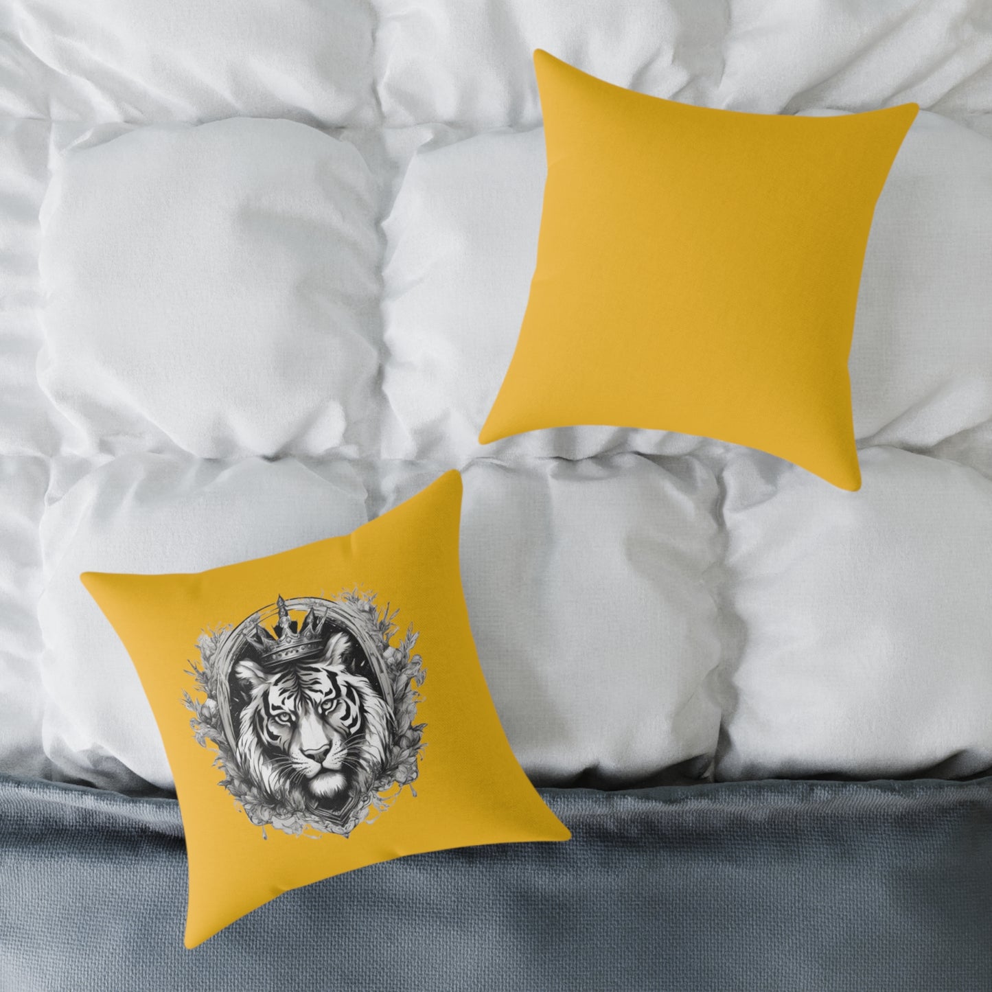 Tiger Square Poly Canvas Pillow