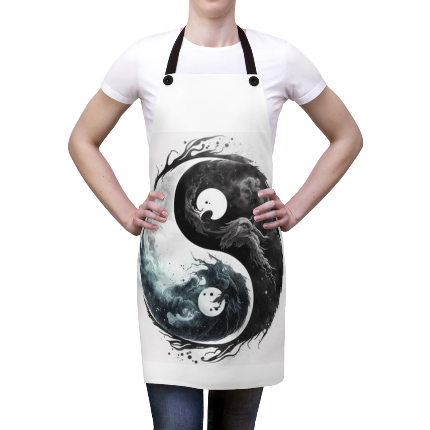 Ying Yang  print Picture Apron (AOP)