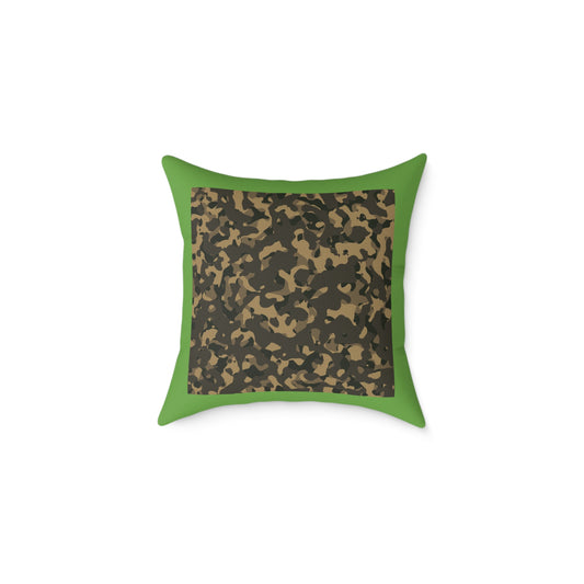 Army Square Poly Canvas Pillow