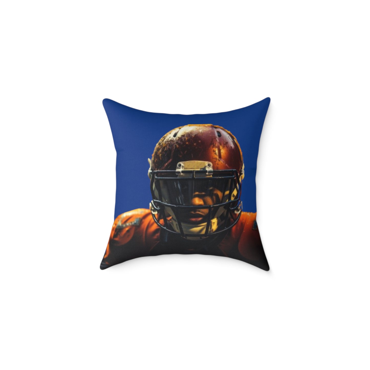American Football Square Poly Canvas Pillow