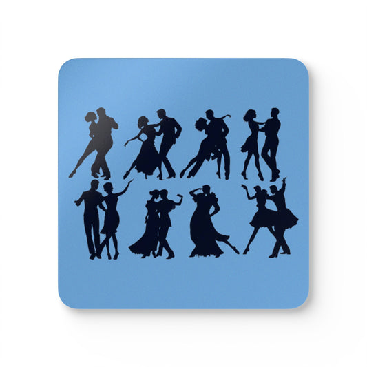 Ice Skating Corkwood Coaster Set